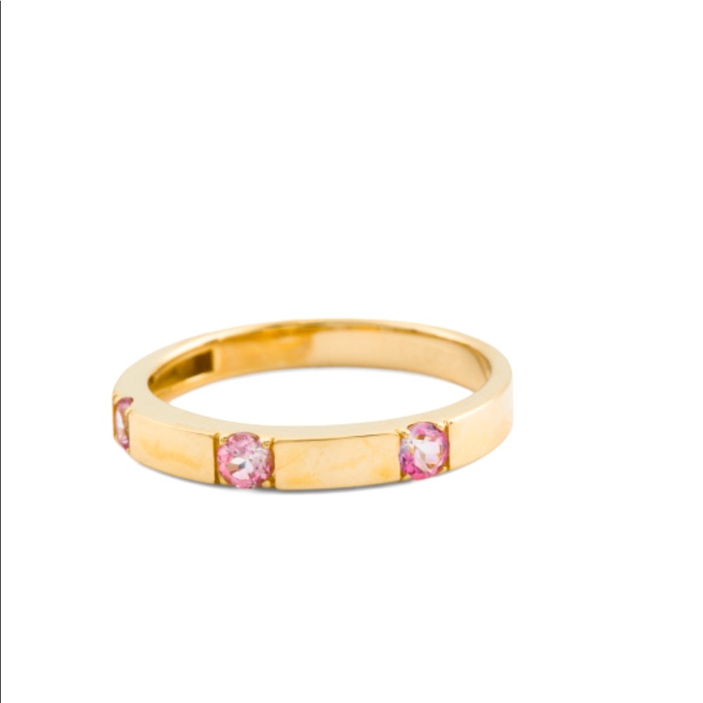 14K Gold Pink Topaz Ring